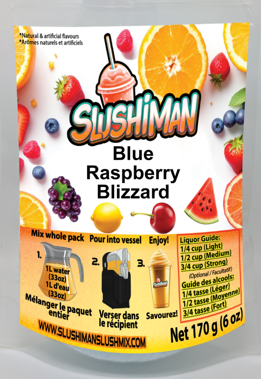 Slushiman - Blue Raspberry Blizzard - Premium Slushy Powder Mix