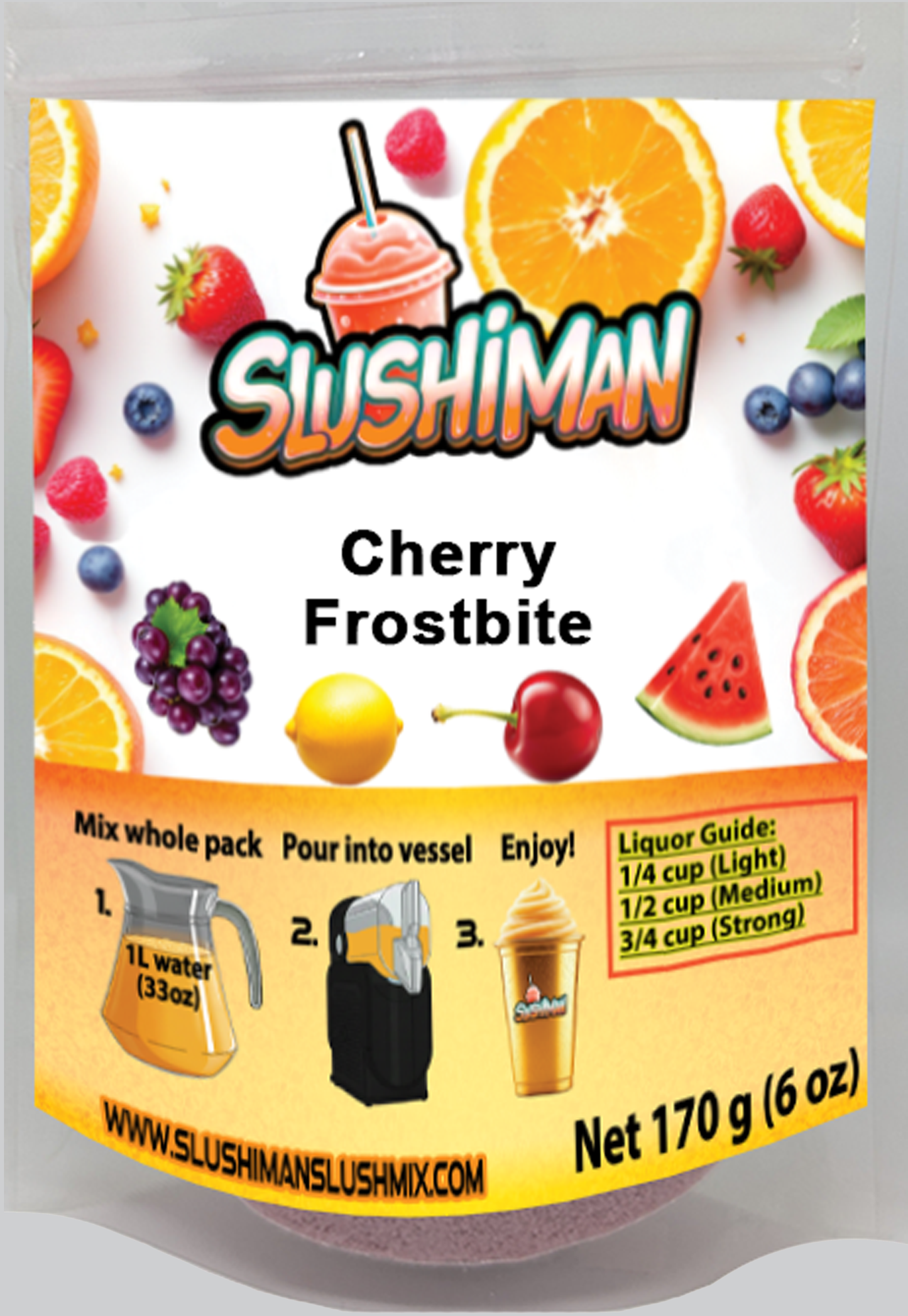 Slushiman - Cherry Frostbite - Premium Slushy Powder Mix