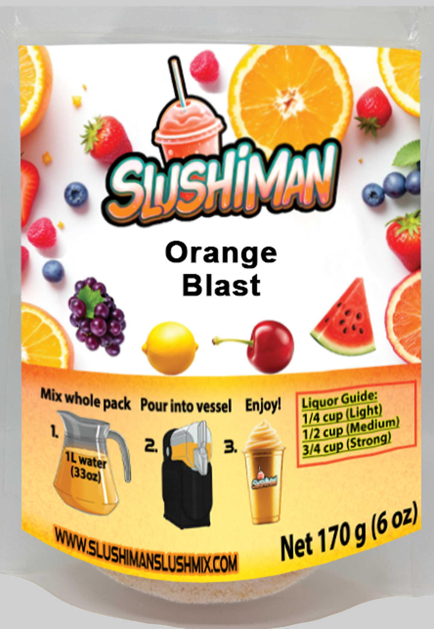 Slushiman - Orange Blast - Premium Slushy Powder Mix