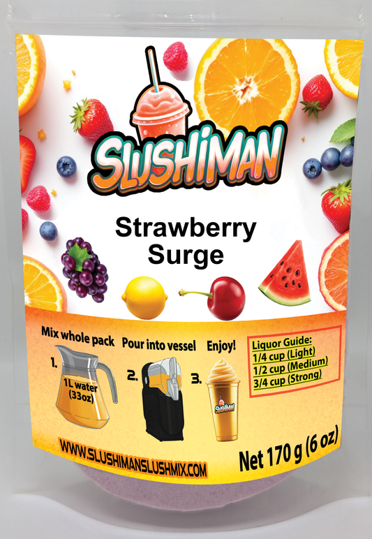 Slushiman - Strawberry Surge - Premium Slushy Powder Mix
