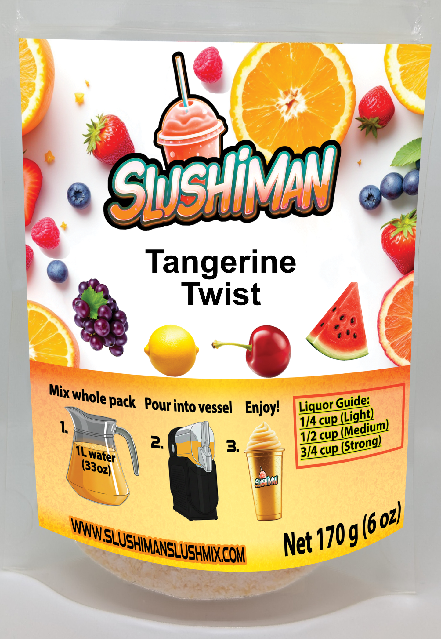 Slushiman - Tangerine Twist - Premium Slushy Powder Mix
