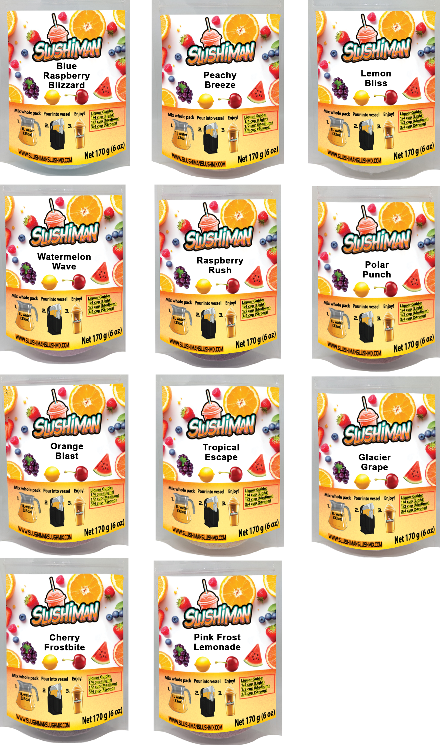 Slushiman Slush Mix Sample Pack!