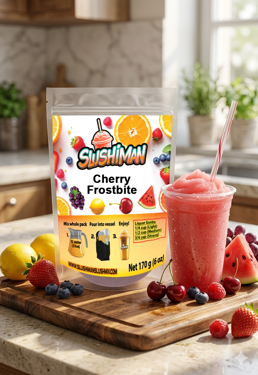 Slushiman - Cherry Frostbite - Premium Slushy Powder Mix