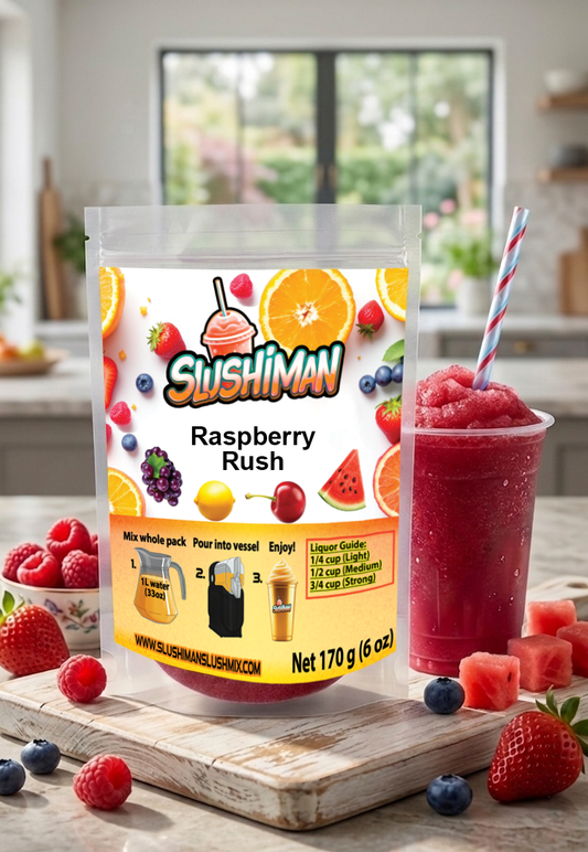 Slushiman - Raspberry Rush - Premium Slushy Powder Mix