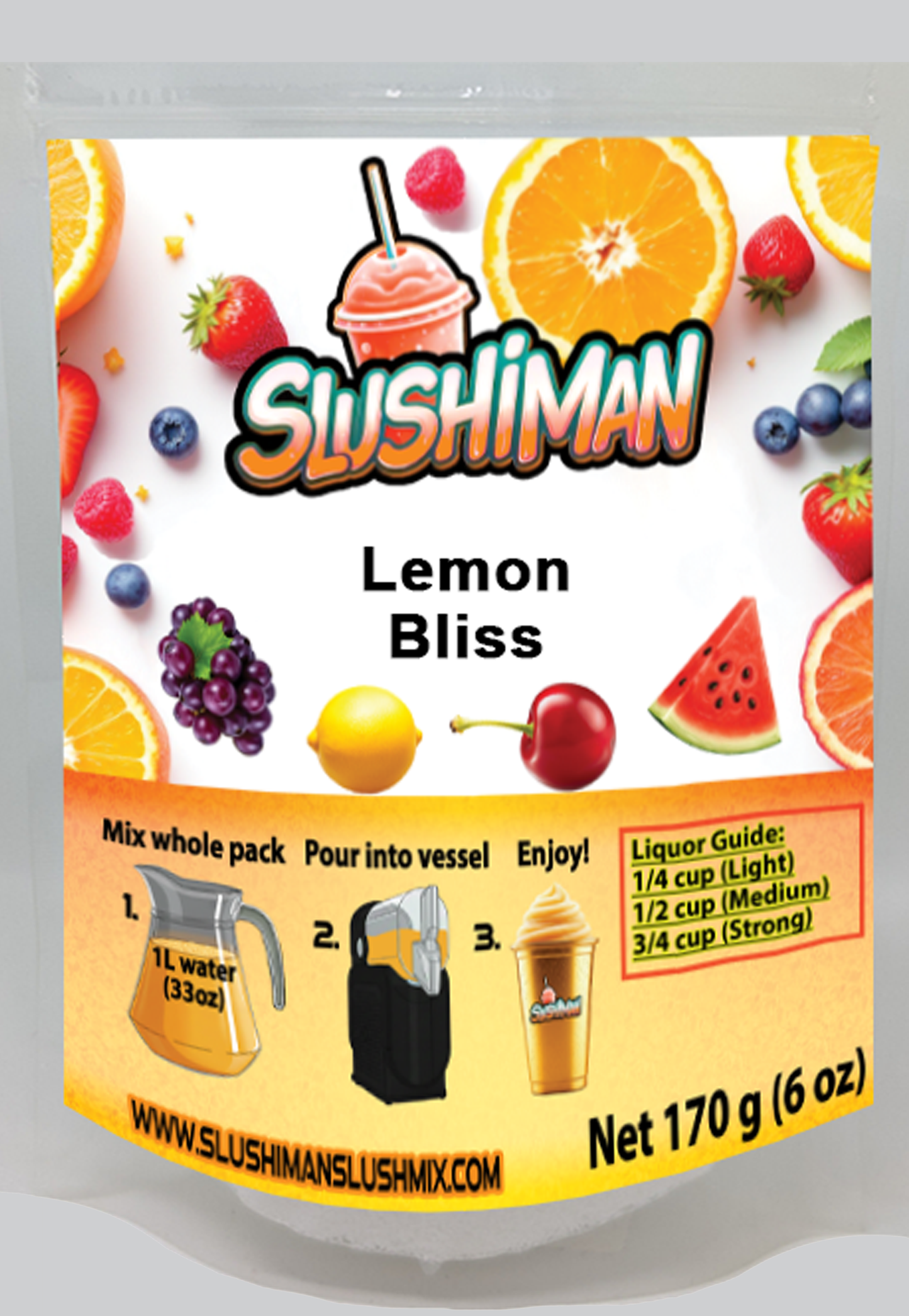Slushiman - Lemon Bliss - Premium Slushy Powder Mix