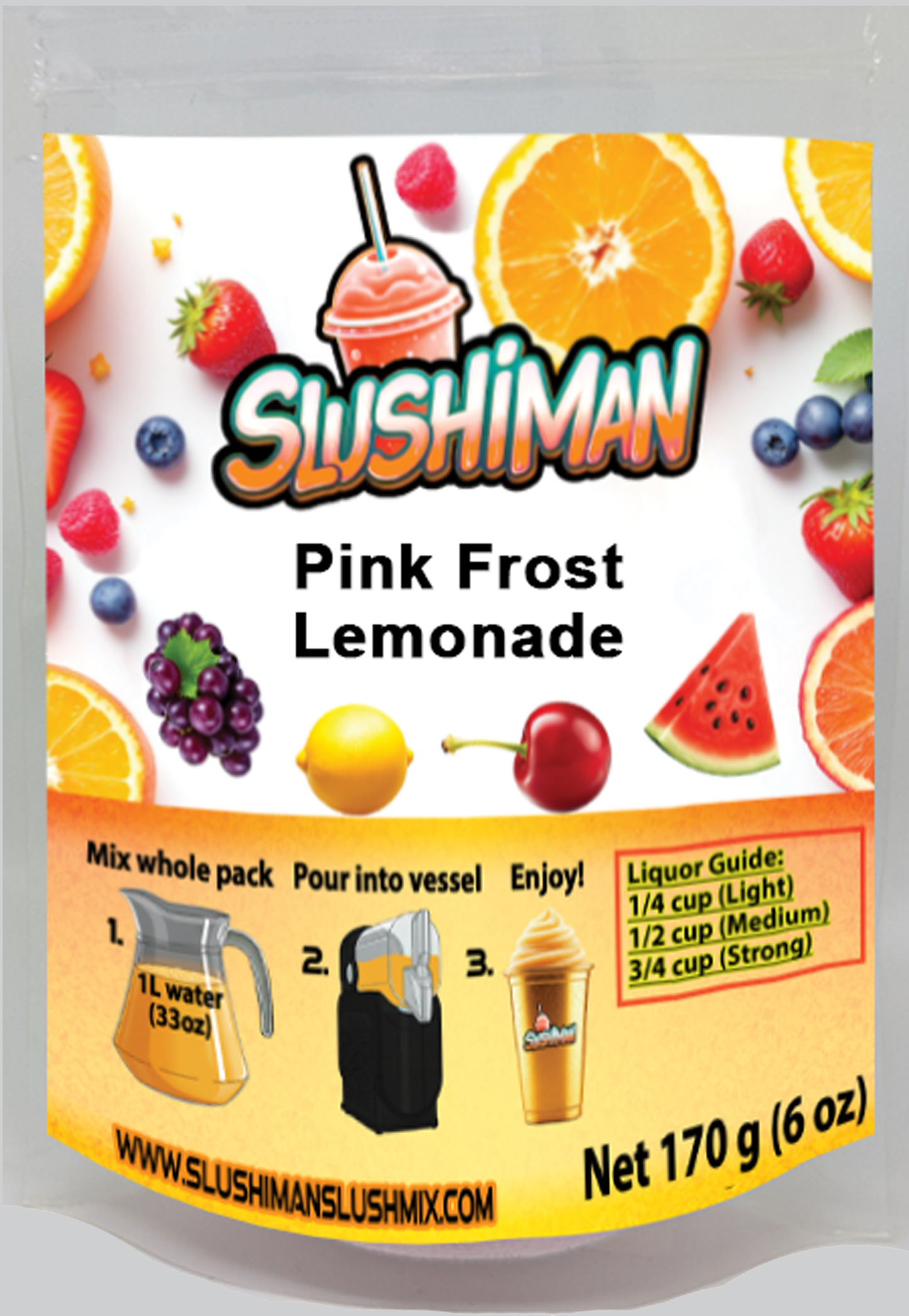 Slushiman - Pink Frost Lemonade - Premium Slushy Powder Mix