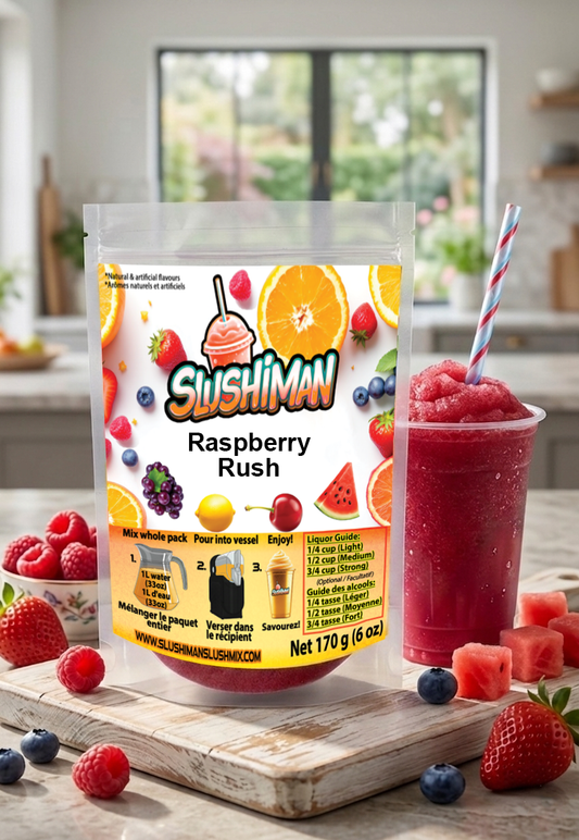 Slushiman - Raspberry Rush - Premium Slushy Powder Mix